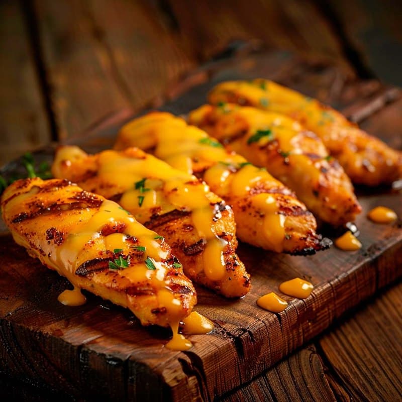 Grilled tenders cheesy