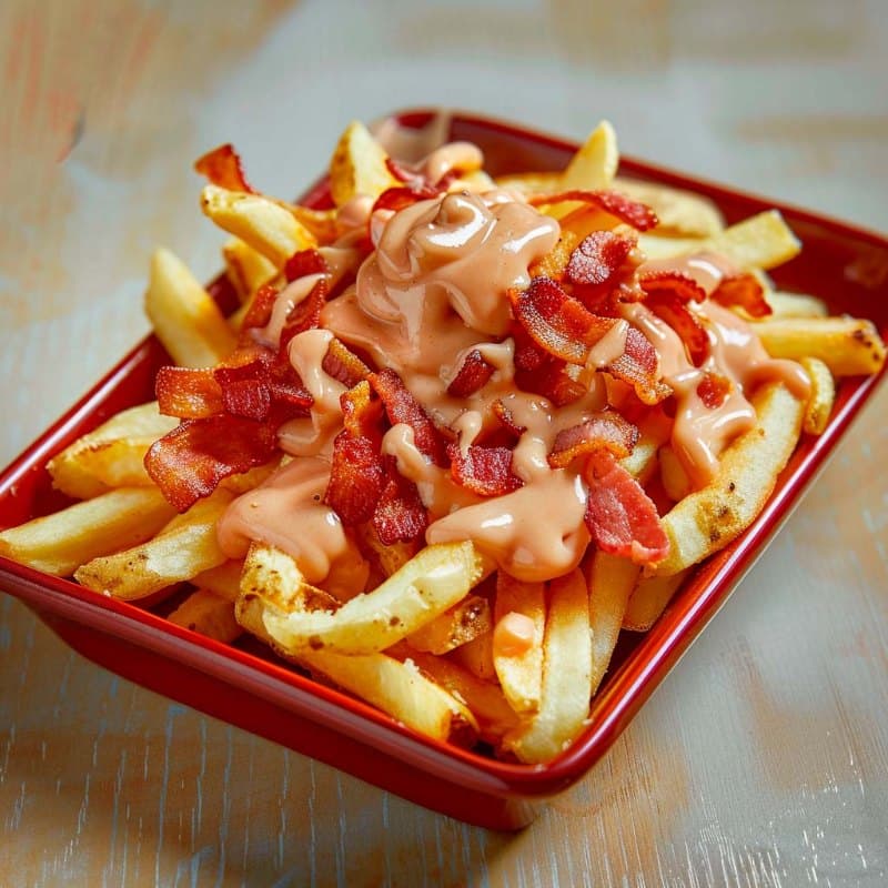 Bacon loaded fries