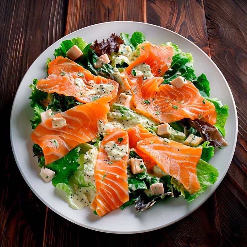 Caesar with salmon