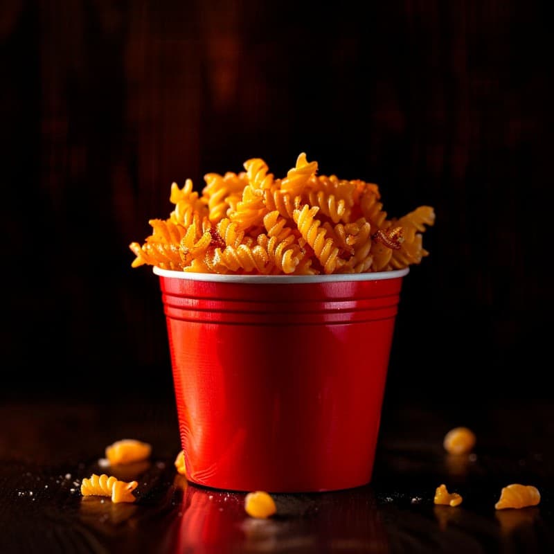 Crispy seasoned pasta
