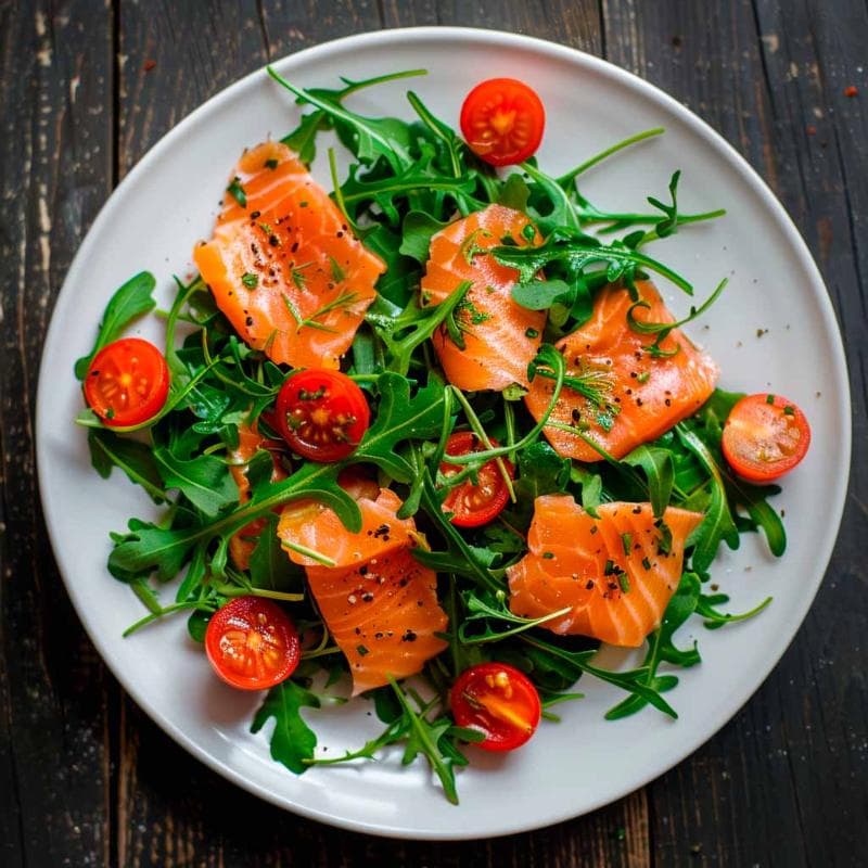 Arugula with Salmon
