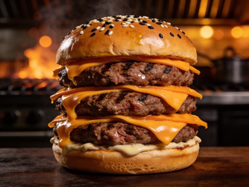 Burger | Triple Cheesy